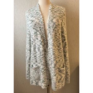 Women’s Cardigan Sweater Soft & Fuzzy Long Sleeves Multicolored  XL